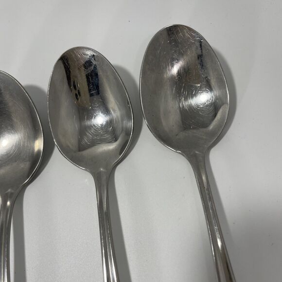 Lot Of 5 Oneida GALA IMPULSE Stainless Oval Spoon 6 3/4” Vintage - Picture 3 of 6